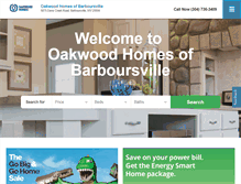 Tablet Screenshot of oakwoodbarboursville.com
